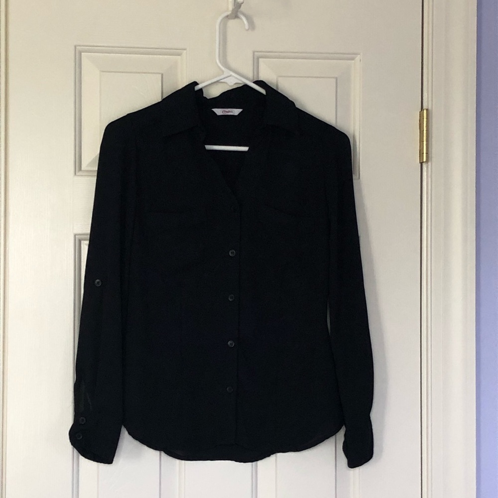 Candies Black Button Down Shirt